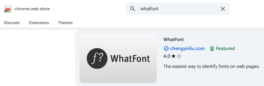 whatfont google chrome extension